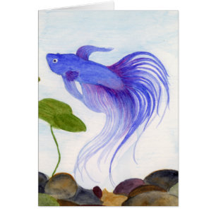 Cartão Blue Betta Fish