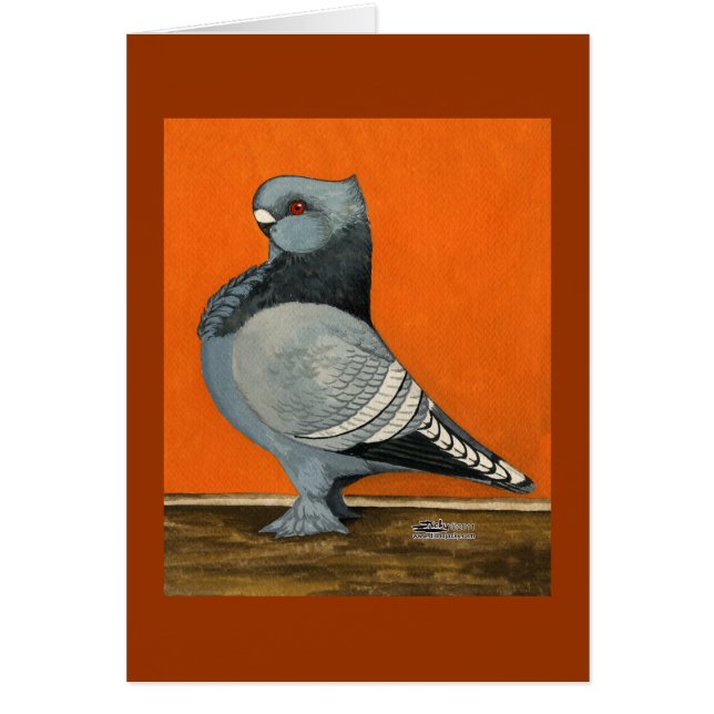 Cartão Blue Blondinette Pigeon (Frente)