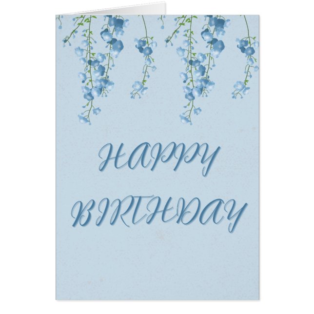 Cartão Blue Blooms (Frente)