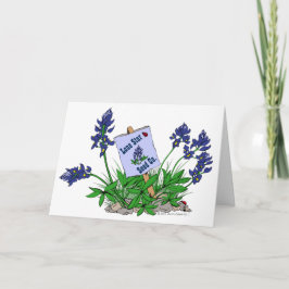 Cartão Blue Bonnets Flores selvagens saudações do TEXAS