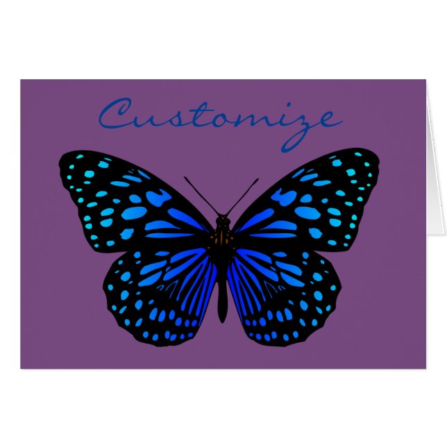 Cartão blue butterfly Thunder_Cove (Frente Horizontal)