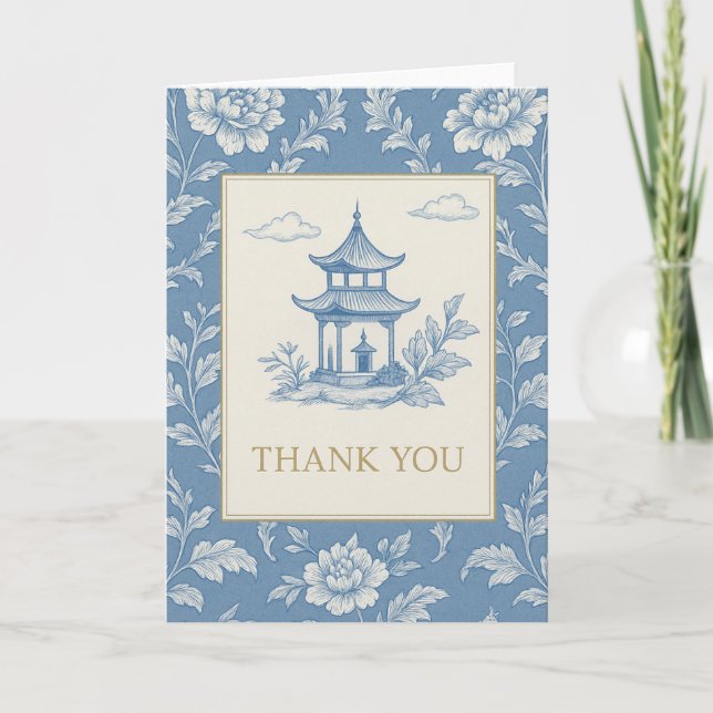 Cartão Blue Chinoiserie Card  (Frente)