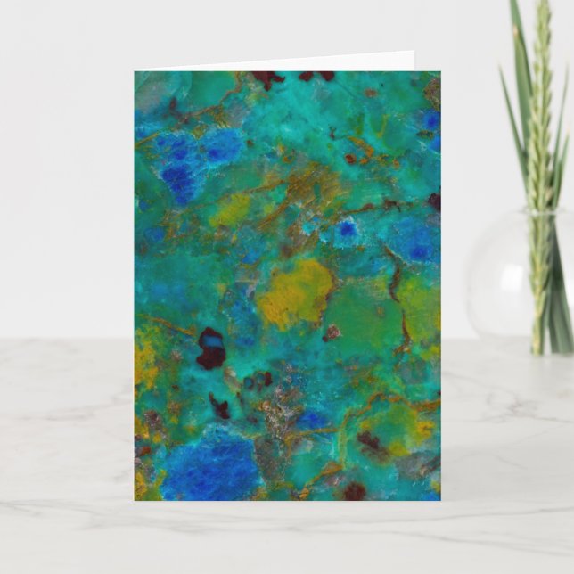 Cartão Blue Cliff Chrysocolla (Frente)