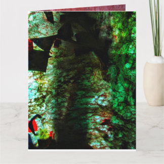 Cartão Blue dark texture Folded Greeting Card,Calm color