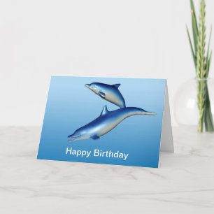 Cartão Blue Dolphins Birthday