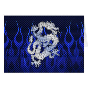 Cartão Blue Dragon in Chrome Carbon racing flames