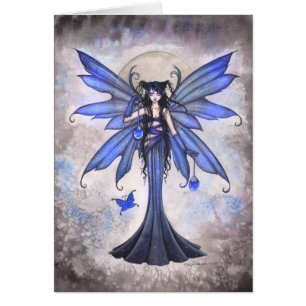 Cartão Blue Fairy Fantsy Art Card de Molly Harrison