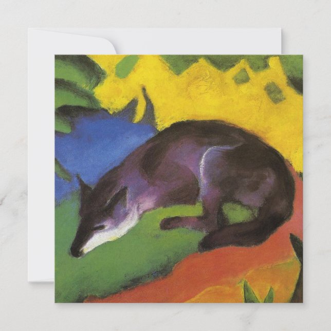 Cartão Blue Fox (por Franz Marc) (Frente)