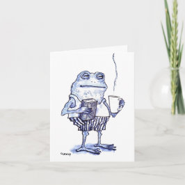 Cartão Blue Frog Get Well Card