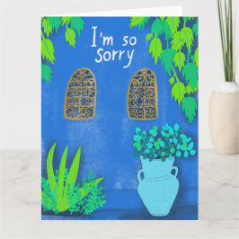 Cartão Blue Garden Majorelle Jardin SORRY CONDOLENCES