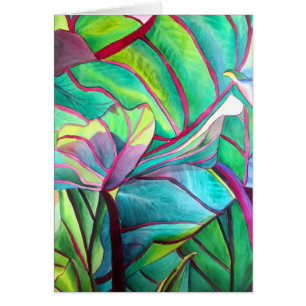 Cartão Blue Hawaii - Folhagem tropical