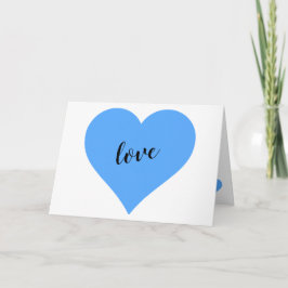 Cartão Blue Heart Baby Boy personalizável
