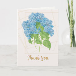 Cartão Blue Hydrangea Floral | Thank You 