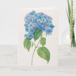 Cartão Blue Hydrangea Flower | Printable Greetin