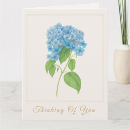 Cartão Blue Hydrangea Thinking of You | Printable Greetin