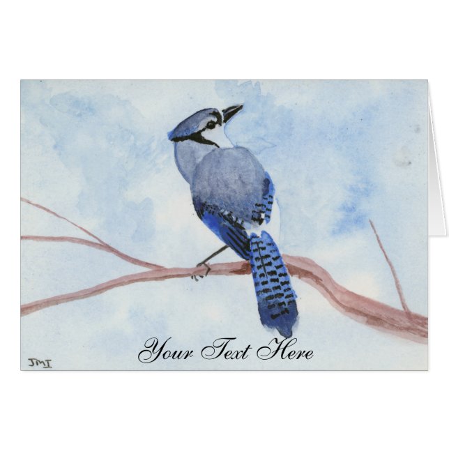 Cartão Blue Jay (Frente Horizontal)