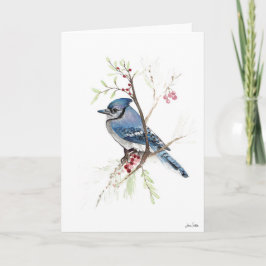 Cartão Blue Jay Bird Art