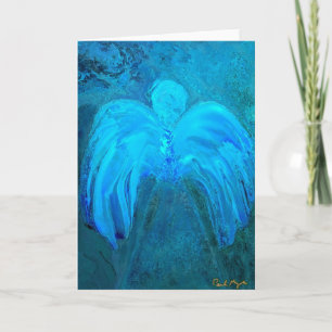 Cartão Blue Light Angel Greeting Card