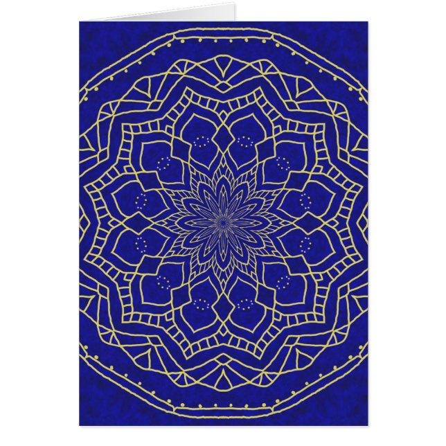 Cartão Blue Mandala (Frente)