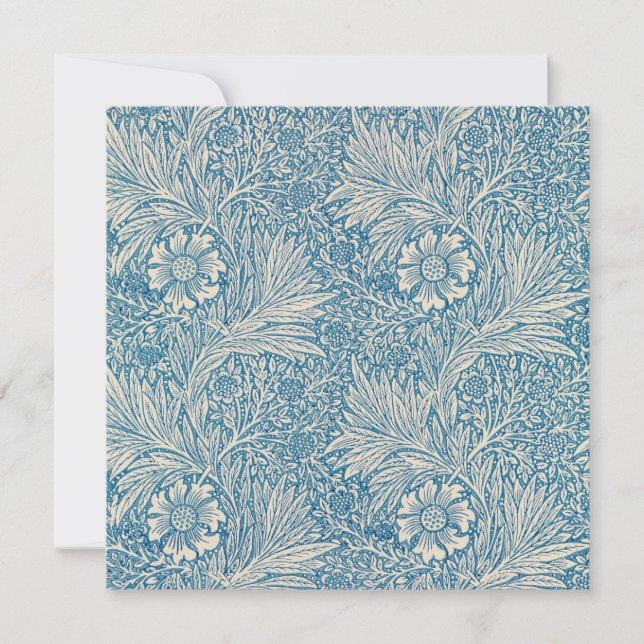 Cartão Blue Marigolds (por William Morris) (Frente)