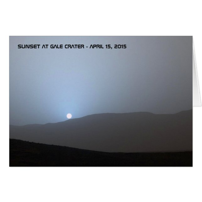 Cartão Blue Martian Sunset (Frente Horizontal)