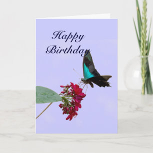 Cartão Blue Mountain Swallowtail Butterfly Birthday Card