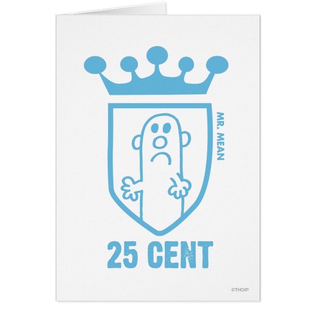 Cartão Blue Mr. Mean Crest & Crown (Frente)