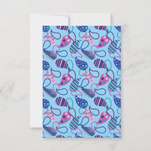 Cartão Blue Paisley