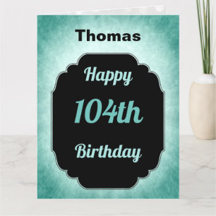 Cartão Blue personalised Happy 104th Birthday