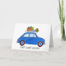 Cartão Blue Retro Fiat 500 Fique bem
