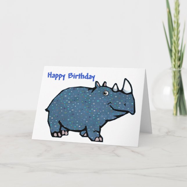 Cartão Blue Rhino Happy Birthday (Frente)