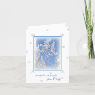 Cartão Blue Sky Snowy Aspen Personalized Note Card