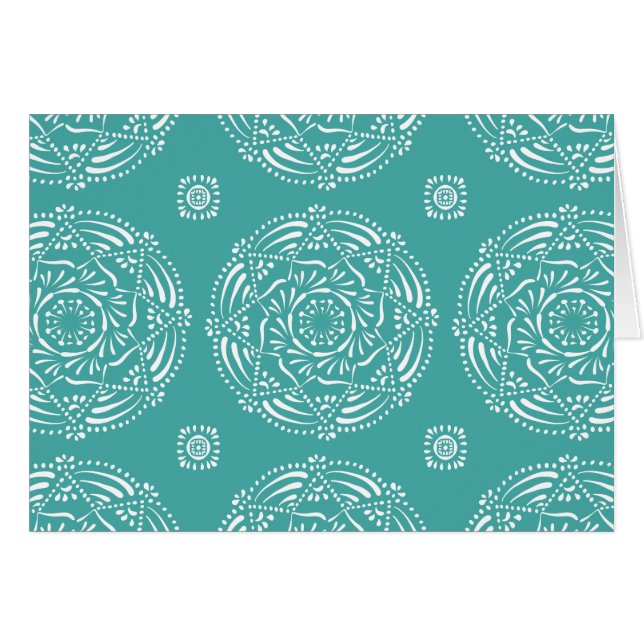 Cartão Blue Spruce Mandala (Frente Horizontal)
