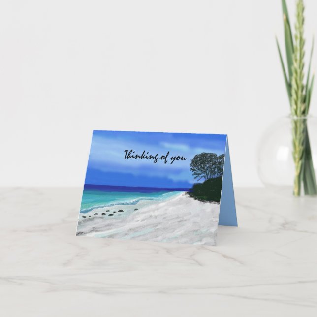 Cartão Blue Sunset Thinking of You Cards (Frente)