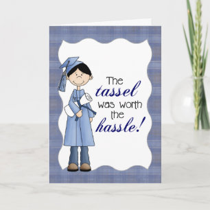 Cartão Blue Tassel valeu a pena a formatura do Hassle Boy