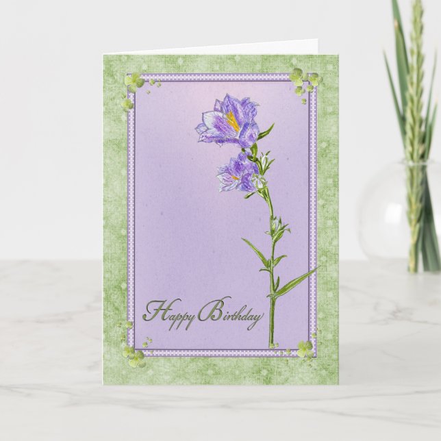 Cartão Bluebeldes de Aniversário em Quadro (Frente)