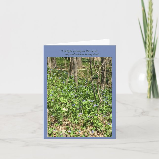 Cartão Bluebells do júbilo (Frente)