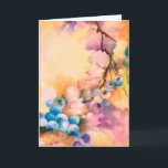Cartão Blueberry Art Blank Card — Cottage Botanical<br><div class="desc">This gentle pastel watercolour was lovingly hand-painted by my late mother, Jacqueline — an artist who never had the chance to share her work widely. I now bring her artwork to you as a way to honour her legacy, and to offer a heartfelt, heirloom-quality piece you can send forward. This...</div>