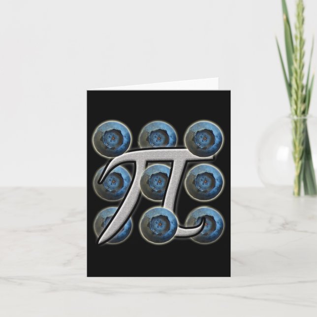Cartão Blueberry Pi Ou Pie - Comida Graphic Art Pi Day (Frente)