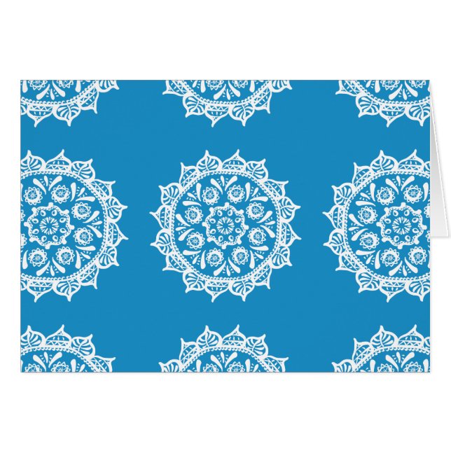 Cartão Bluebird Mandala (Frente Horizontal)