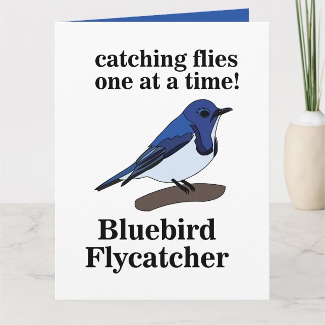 Cartão Bluebird No Branch Funny Birthday (Frente)