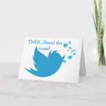 CARTÃO BLUEBIRD OF FELINESS TE FELIZ ANIVERSÁRIO<br><div class="desc">TWITTER,  TWITTER,  TWITTER,  TWITTER FEED-FEED-FELIZ ANIVERSÁRIO NA NOVA ERA DA TECNOLOGIA!</div>