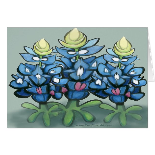 Cartão Bluebonnet (Frente Horizontal)