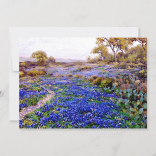 Cartão Bluebonnets na Twilight, norte de San Antonio