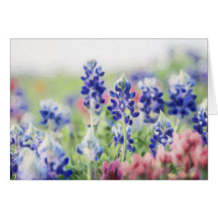 Cartão Bluebonnets Pastel