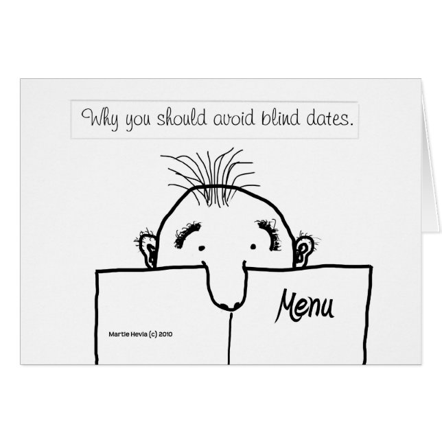 Cartão Blues de Data Cega - Placa (Frente Horizontal)