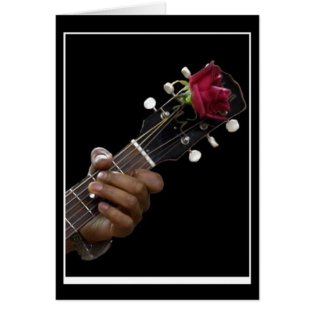 Cartão Blues E Um Rosa (Frente)