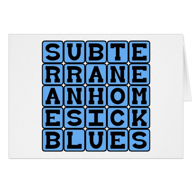 Cartão Blues subterrâneos (Frente Horizontal)