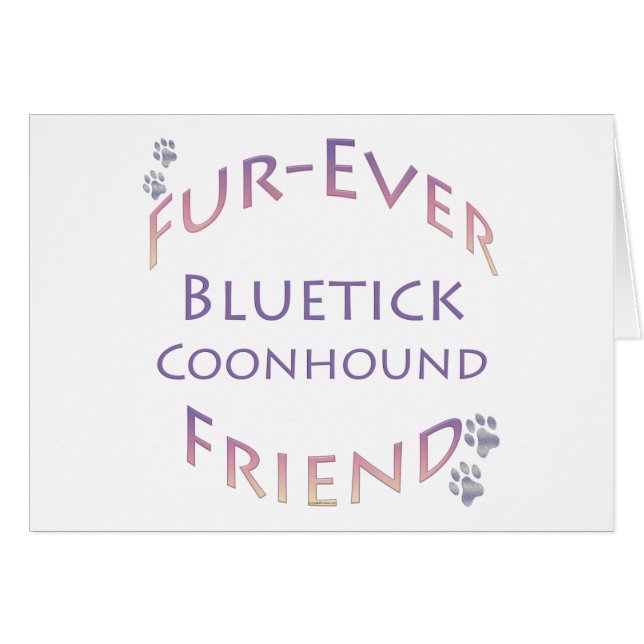Cartão Bluetick Coonhound Fuere (Frente Horizontal)