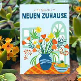 Cartão Blumen Neuen Haus ZUHAUSE herzlichen Glückwunsch